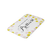 ハッピーガールズザかわいらし引用文紙吹雪ドット バスマット (アングル)