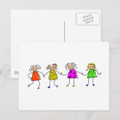 ハッピーガールズ ポストカード (正面/裏面)