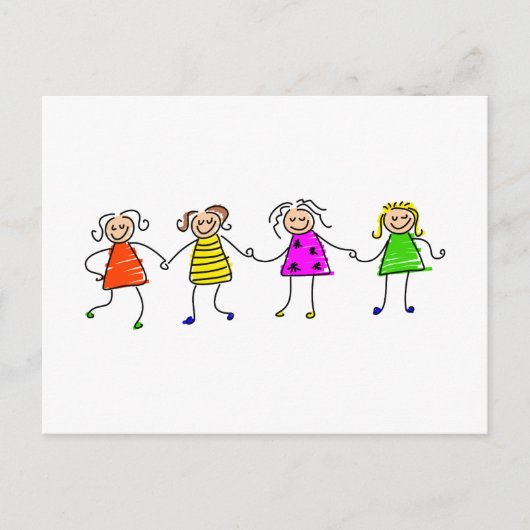 ハッピーガールズ ポストカード (正面)