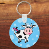 ハッピーガール牛 キーホルダー (正面)