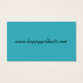 ハッピーガール編み物ギフトラベル名刺 (裏面)