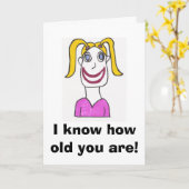 ハッピーガール誕生日カード君の年齢は… カード (黄色い花)