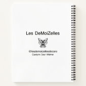 ハッピーガール踊り白黒ファッション ノートブック (裏面)