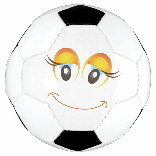 ハッピーガール顔 サッカーボール (正面)