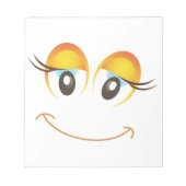 ハッピーガール顔 ノートパッド (正面)