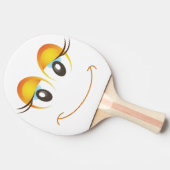 ハッピーガール顔 卓球ラケット (横)