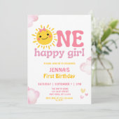 ハッピーガール1歳の誕生日 招待状 (スタンド正面)