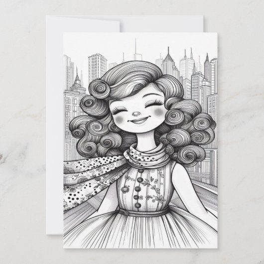 ハッピーガール サンキューカード (正面)