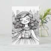 ハッピーガール サンキューカード (スタンド正面)