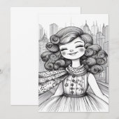 ハッピーガール サンキューカード (正面/裏面)