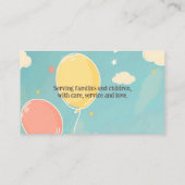 ハッピーキッズとバルーン保育園のお子様 名刺 (裏面)