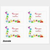 ハッピーキッズトレイン 長方形シール (シート)