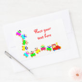 ハッピーキッズトレイン 長方形シール (封筒)