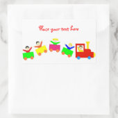 ハッピーキッズトレイン 長方形シール (バッグ)