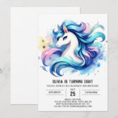 ハッピーキッズホース誕生日 招待状 (正面/裏面)