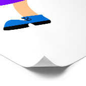 ハッピーキッズ信仰祈可愛い漫画の表現文字 ポスター (角)