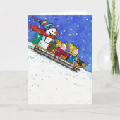 ハッピーキッズsledging greeting card シーズンカード (正面)