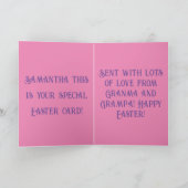 ハッピーキッチンイースターバニーカスタムカード サンキューカード (内部)