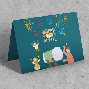 ハッピーキッ遊ド花火祝イード・ムバラク カード