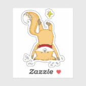 ハッピーキツネとバタフライフレンドイラストレーション シール (シート)