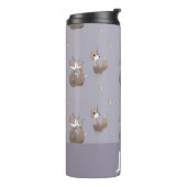 ハッピーキツネの灰色 タンブラー (回転左)