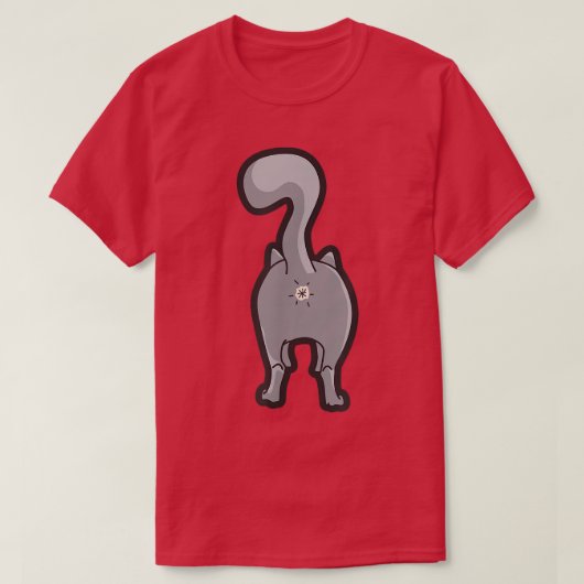 ハッピーキティキャットお尻 Tシャツ (デザイン正面)