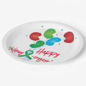 ハッピーキドニーバーサリー紙プレート ペーパープレート (アングル)