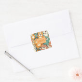 ハッピーキャッツの「ニャー誕生日」ステッカー スクエアシール (封筒)