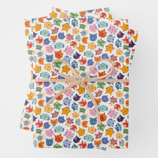 ハッピーキャッツラッピング紙 ラッピングペーパーシート (インサイチュ)