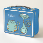 ハッピーキャッツ名前をカスタムするのお弁当 メタルランチボックス (正面)