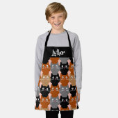 ハッピーキャッツ エプロン (着用した状態)