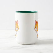 ハッピーキャットオレンジ虎猫 ツートーンマグカップ (中央)