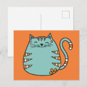ハッピーキャットカスタムカラーはがき ポストカード (正面/裏面)