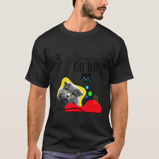 ハッピーキャットデイtshert tシャツ