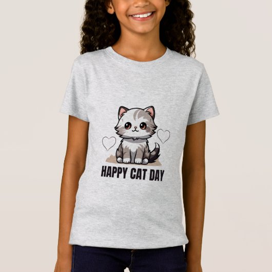 ハッピーキャットデー Tシャツ (正面)