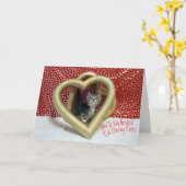 ハッピーキャットパパの日 – 父の日 カード (黄色い花)