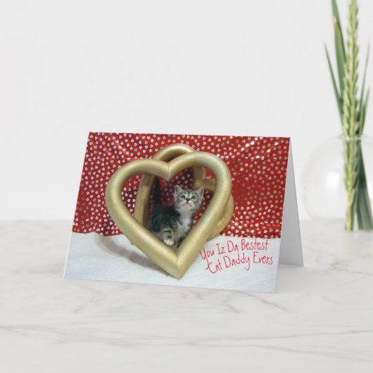 ハッピーキャットパパの日 – 父の日 カード (正面)