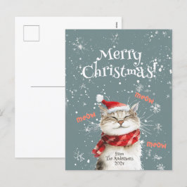 ハッピーキャットメリークリスマス葉書 シーズンポストカード