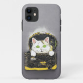 ハッピーキャットヴィンテージスーツケース携帯ケース Case-Mate iPhoneケース (裏面)