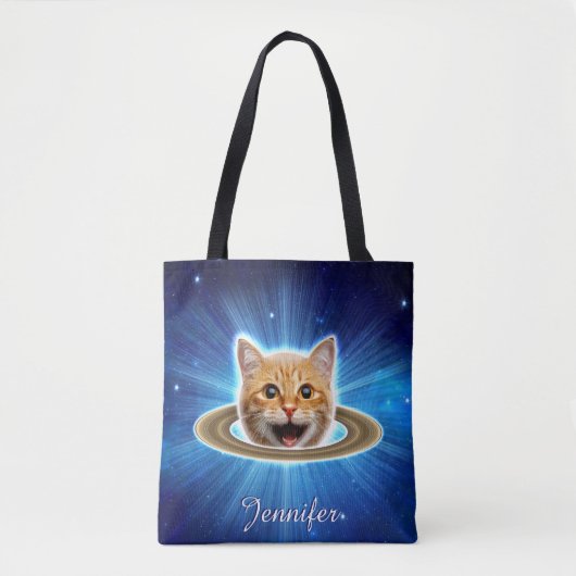 ハッピーキャット宇宙。 トートバッグ (正面)