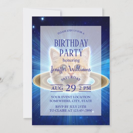 ハッピーキャット宇宙。 招待状 (正面)