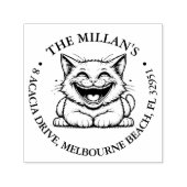 ハッピーキャット熱狂するテーマ セルフインキングスタンプ (デザイン)