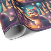 ハッピーキャット祝のクリスマスラッ،ピング紙 ラッピングペーパー (ロールコーナー)