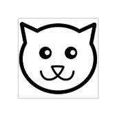 ハッピーキャット顔スタンプ ラバースタンプ (インプリント)
