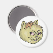 ハッピーキャット顔 マグネット (正面/裏面)
