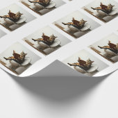 ハッピーキャット:かわいい子猫デザインfor猫好き ラッピングペーパー (角)