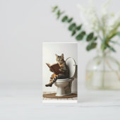 ハッピーキャット：かわいい子猫デザインfor猫好き 名刺 (スタンド正面)