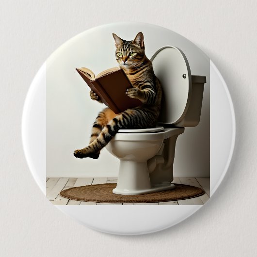 ハッピーキャット:かわいい子猫デザインfor猫好き 缶バッジ (正面)