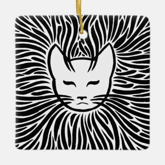 ハッピーキャット セラミックオーナメント (正面)
