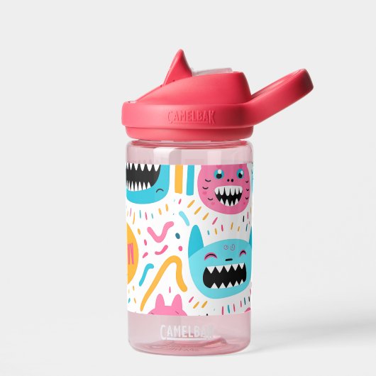 ハッピーキャット&モンスター顔 ウォーターボトル (左面)